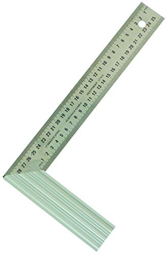 EQUERRE DROITE ET D'ONGLET LAME INOX TALON ALU 250MM