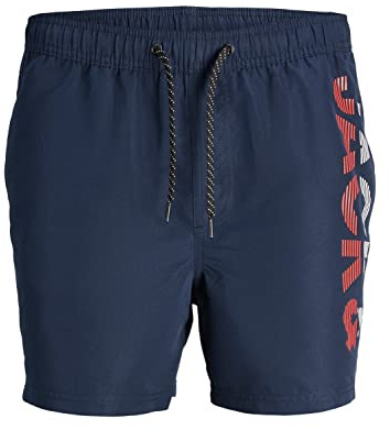 JACK & JONES Aruba badshorts herr badbyxor, marinblå blazer, M