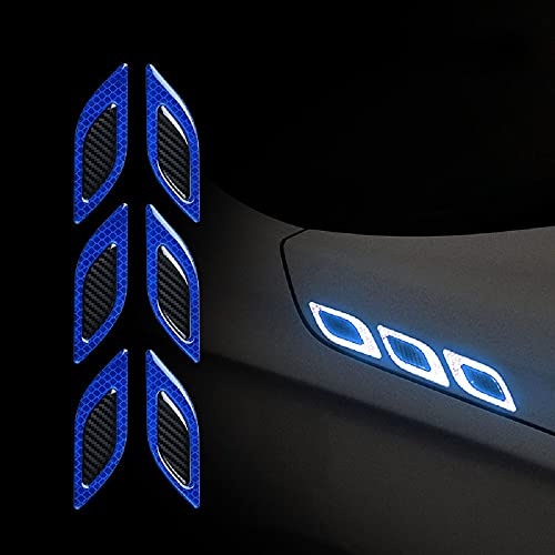Adhesivos reflectantes de seguridad para advertencia de vehículos, adhesivos decorativos personalizados para el cuerpo, adhesivos de automóvil adecuados para todos los tipos de vehículos. Azul
