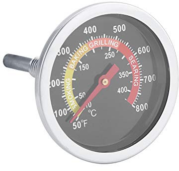 Qiilu Jauge de Température de Thermomètre de BBQ d'acier Inoxydable de 50~800 ℉ pour Le Thermomètre de Cuisson de Barbecue pour Le Termometro de Four Asador B Assurez-Vous Que Ceci