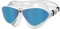 Zoggs Unisex-Adult Horizon Flex Swim Mask Goggles, Clear/White/Titanium Mirror
