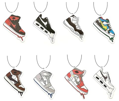 VIDSTW Deodorante per Auto, Vari Stili Scarpe Ginnastica Profumo per Auto, Deodoranti per Auto Personalizzare, può Essere Appeso Deodorante Auto, Regali adatti per Uomini Donne (scarpa（8）)
