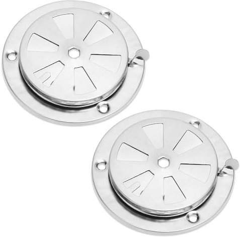 NQEUEPN 2uds Compuerta de Ventilación de Aire para Parrilla de Barbacoa, Piezas Ventilación de Aire Humo de Escape de Parrilla de Acero Inoxidable para Ajustar el Flujo de Aire para Parrilla Estufa