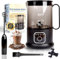 DAVANSU® Super pack de mousseur à lait premium + fouet + recharge | Mousseur à lait électrique avec écran LCD tactile | Milk Frother | Chauffe-lait avec brosse de nettoyage