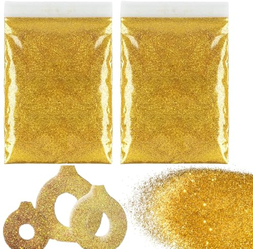 WQNNQW 100 g di polvere glitterata per fai da te, oro glitterato, glitter per fai da te, paillettes, polvere glitterata, per trucco, unghie, artigianato, viso, nail art, fai da te