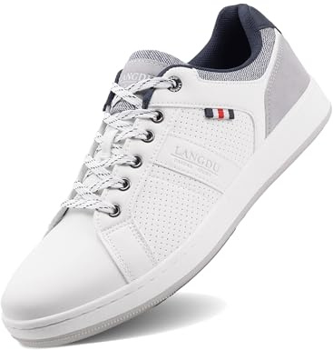 LANGDU Sneakers Herr Casual skor Vandringsskor Lättviktig Andningsbar Sneaker Matt 41-46EU | Bekväm, andas, lätt, halkfri sula, avslappnad stil