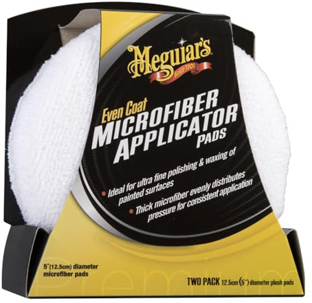 Meguiar's X3080EU Even Coat Applicator Pad, Mikrofaser-Auftragschwamm, 2er-Pack