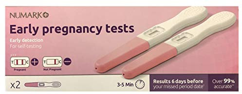 Numark Early Result Pregnancy Detection Tests - Over 99 Percent Accurate - Pack of 2 Tests