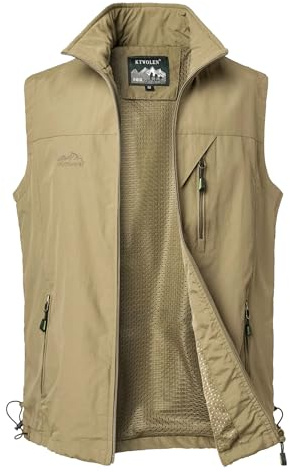 KTWOLEN Chaleco de Caza para Hombre Verano de Secado Rápido para Pesca, Trabajo, Fotografia, Adiestrador y Senderismo