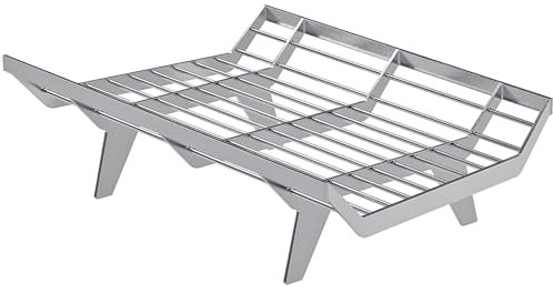 BeneLabel Fire Grate, Large Fireplace Grate Log Burner Grate Heavy Duty Coal Grate Rack for Open Fire/Wood Burning Stove Chimney Hearth Burning Firepit Firewood Tool, 61 x 38 x 17cm / 4 Legs