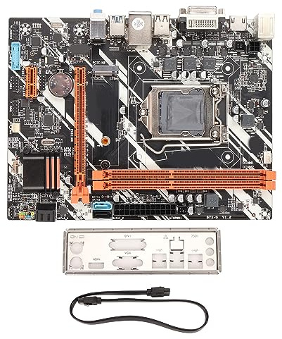 ciciglow Desktop-Motherboard, M ATX DDR3 Mining-Motherboard 16 GB 4Pin 24Pin Power PCIe 16X DVI VGA HD-Ausgang Mainboard LGA1155 CPU-Steckplatz
