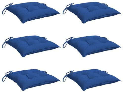 vidaXL Cojines de Palets de Jardín 6 uds, Almohadas para Silla Sofá Asiento, Almohadillas para Muebles, Decoraciones para Patio, Tela Oxford Azul