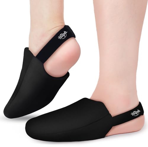 Hilph Foot Toe Ice Pack Wrap for Swelling & Bunion Surgery, 2 Packs Soft Forefoot Ice Pack Hot & Cold Therapy Foot Cold Pack for Broken Toes, Metatarsalgia, Plantar Fasciitis, Hammer Toe, M/L - Black