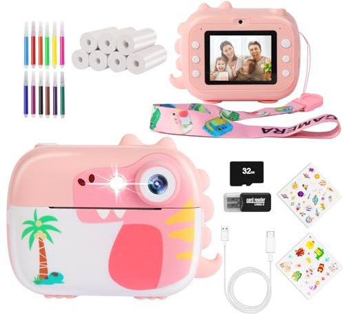ARNSSIEN Kids Camera Instant Print,Children Digital Camera Toys with HD Video for Kids Aged 3-12,Christmas Birthday Festival Present for Girls Boys,with 7 Rolls Instant Paper,M3