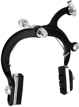 Yardwe Fahrrad Bremsen, Metall, Schwarz, Vorne, C-Klammer, BremsbeläGe, Stabil und Langlebig, für Stadt- und Outdoor-Radfahren