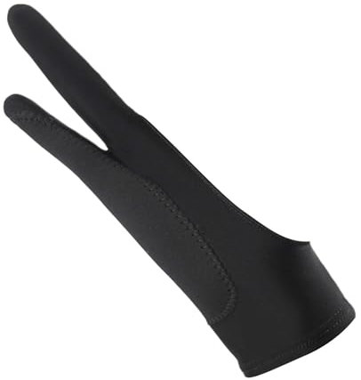 Palm Rejection Gloves - Breathable Art Gloves, Sketching Gloves | Smudge-Proof Drawing Gloves with Stretchable Fit, Comfortable Painting Gloves with Two-Finger Design for Tablet Pad Monitor