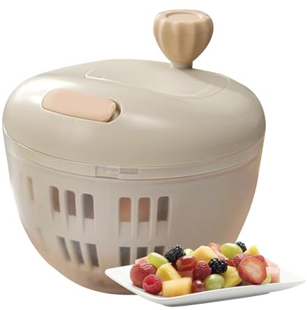 Mini -Salatspinner - 2,5 Quart Small Space Saver | Easy-Pull Cord-Mechanismus, BPA-freier Kunststoff, kompakt für Wohnmobile und kleine Küchen-schnell trockener Spinat, Grünkohl und frische Kräuter