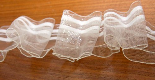 Gardinenband,Flachfalte 2,0:1, 60 mm,transparent,1 Rolle=50 m