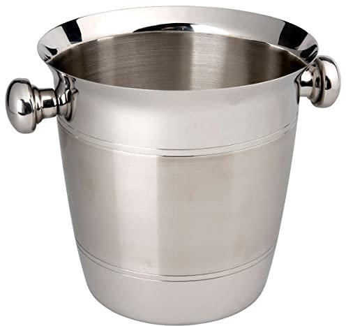 BUTLERS CHAMPAGNE Flaschenkühler - elegantes Design aus Edelstahl - für Champagner, Wein und Sekt geeignet