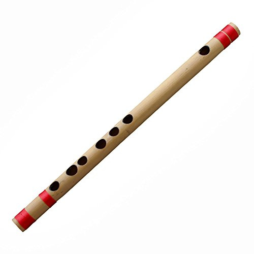 Principiantes/profesionales de bambú transversal flautas bansuri indio (B TONO) instrumentos musicales de viento 25 cm
