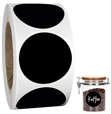 Tafelfolie Tafel Aufkleber, 120PCS Wasserdichte Etiketten Selbstklebend, Beschriften Aufkleber für Gläser, Küche Gewürzgläser, Marmeladen, Flaschen, Aktendeckeln, Organisieren, runden Tafeletiketten