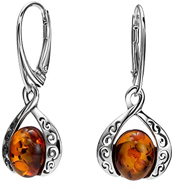 Copal Damen Ohrringe Aus Baltischem Bernstein Und Hochwertigem Silber 925