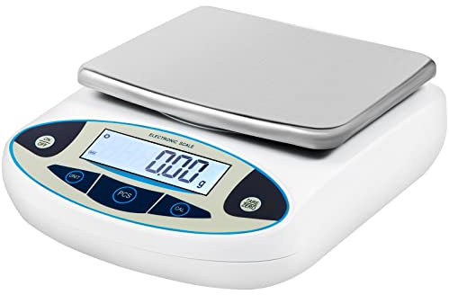 VEVOR Präzisionswaage 5000g 0.01g Hochpräzise Digitale Elektronische Waage Labor-Analysewaagen Laborwaage Schulwaage Schmuckwaage Feinwaage digital Milligramm Waage Digitalwaage Kalibriergewicht