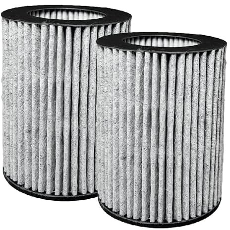 Nispira 2-in-1 AM-1A HEPA with Activated Carbon Filter Replacement For The Three Musketeers III M Mini Portable Air Purifier for Car Desktop, 2 Packs