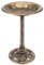 CHRISTOW Plastic Resin Bird Bath for Garden, Round Pedestal Birdbath, Traditional Victorian Style, Rustic Metal Effect, Standing Outdoor Water Bowl, 60cm x 43cm x 43cm (Bronze)