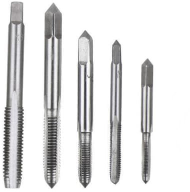 NestNook M3 M4 M5 M6 M8 Gewindebohrer-Satz aus Schnellarbeitsstahl, metrisch, Starter- und Fertiggewindebohrer, 5-teilig
