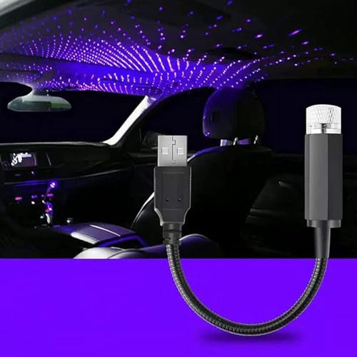 Youery Lumières d'ambiance LED, USB, lampe de ciel étoilé, projecteur romantique pour toit de voiture, éclairage intérieur, plusieurs effets de lumière réglables, pour voiture, plafond