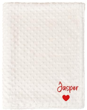 Caixiabeauty Couverture de Bébé Personnalisée, Plaid pour Enfants avec Noms de Garçon et de Fille, Couverture en Sherpa, Cadeau pour Nouveau-nés et Enfants Noël Anniversaire(White)