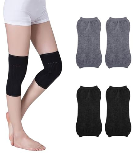 2 Paires De Genouillères Élastiques Chaudes, Genouillères Tricotées, Jambières, Produits De Protection Des Genoux, Genouillères Antidérapantes