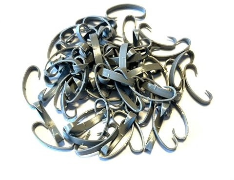 Clips für PE Rohrisolierungen 120 Stück Grau | Klammern für Isolierung Krallen Klemmen Verschlußklammern