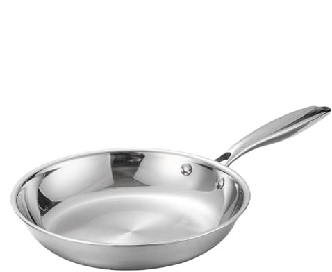 Stainless Steel Frying Pan Cookware - 20-28CM Frying Pan Stainless Steel, Oven Safe Skillet Cooking Deep Skillet | Stainless Cookware, Frying for Steak and Eggs, Daily Use, All Cooking Methods