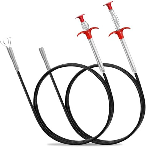 2 Pezzi Pinze Artiglio Flessibile 90cm/200cm, Sonda Sturatubi con Pinza,Pinze per Artigli Flessibili per Cucina Lavandino Bagno