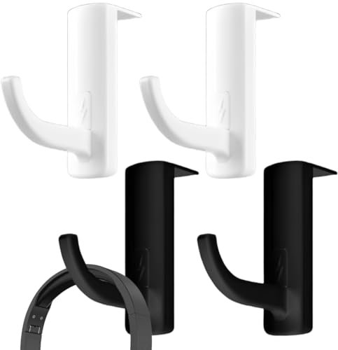4 Piezas Soporte Para Auriculares, Soporte Para Auriculares De Pantalla De Ordenador, Gancho De Soporte Multifuncional, Adecuado Para Auriculares, Llaves