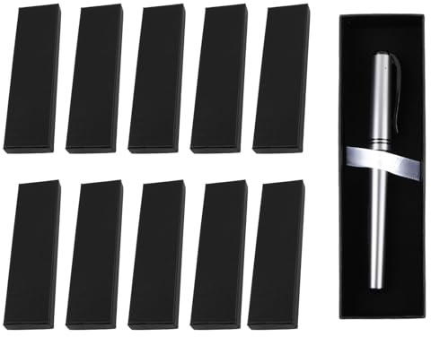 10 Pezzi Scatola Regalo per Penna 18x5,2x2,5cm, Scatole Matite Caso Vuoto, Scatola per Gioielli, Singola Penna con Cuscino, Stilografica Scatole Regalo per Forniture Souvenir Affari Compleanno (set B)