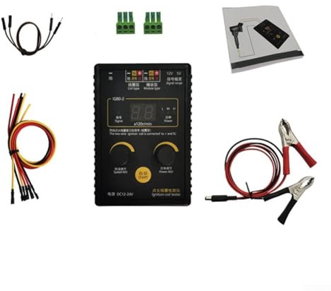 TONIXY Testeur de diagnostic de bobine d'allumage automobile IG80-2 pour test de moteur de véhicule, alimentation 12 V-24 V, puissance d'allumage réglable
