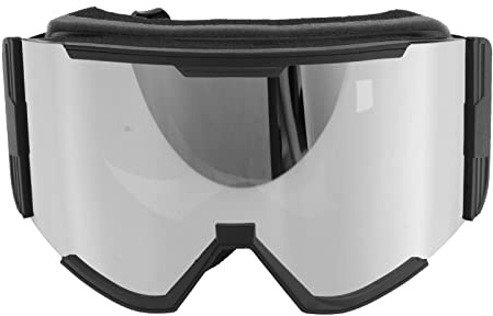 WGFOIP Gafas de esquí para Adultos Gafas de Nieve Profesionales Antivaho de Campo Grande para Esquí Escalada - Protección UV para, Snowboard, Motocicleta, Ciclismo de Montaña (Lente plateada con