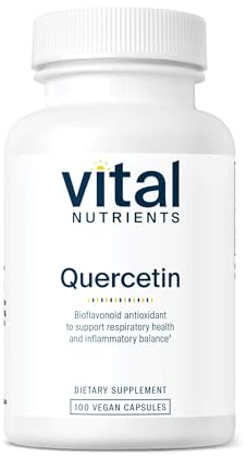 Vital Nutrients Quercetin - Vegan Quercetin Supplement with Bioflavonoids for Sinus, Respiratory, Heart, & Immune Function Support - Gluten, Dairy, Soy Free - 500mg - 100 Capsules