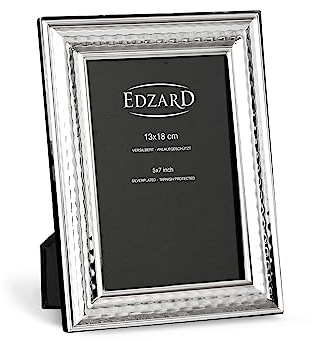 Edzard cornice per immagini cornice per foto Urbino per foto 13 x 18 cm, placcata in argento, antiossidante