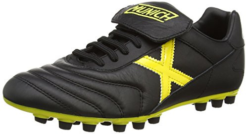 Munich Mundial U25, Chaussures de Futsal Mixte Adulte, Noir (Noir/Jaune), 43 EU