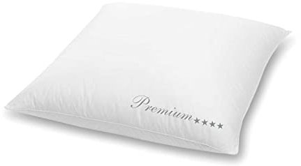 Hanskruchen Premium Federkissen 80x80 cm Made in Germany Daunen Kopfkissen aus 100% Baumwolle - 70% kleine Federn 30% Daunen - 900 gr. für Allergiker