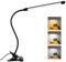 8W Schreibtischlampe Klemmbar Schwarz, Adapter Enthalten, USB Klemmlampe mit Kabel, 3 Farbwechsel & 10 Helligkeit, Leselampe Bett Klemme, Flexibel Schwanenhals Lampe Klemmleuchte