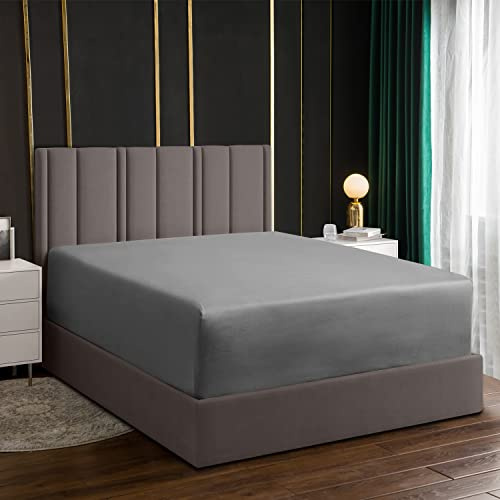 Lazzaro King Size Fitted Sheets Extra Deep Pocket 40 cm (16 inches) Durable Elastic Bed Sheets - Premium Microfiber Fitted Sheets King Size - Ultrasoft Hypoallergenic Fade Resistant