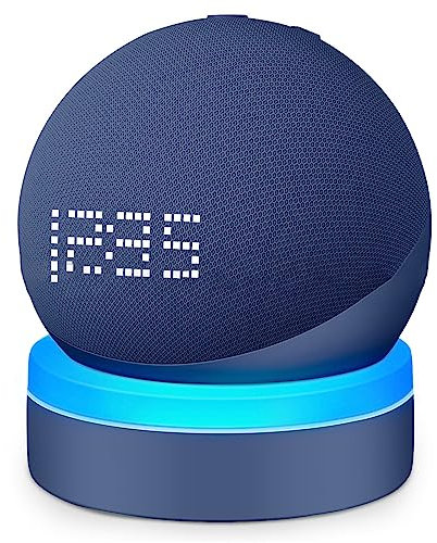 Für Amazon Echo dot 4 / Echo dot 5 Halter mit Lumineszenz Desktop Ständer Halterung Zubehör mit integriertem Kabelmanagement,Lautsprecher Zubehör Rack(Amazon Echo dot 4 / Echo dot 5,Dunkelblau)WL808