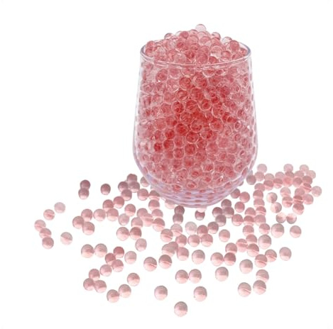 KONFEN Water Beads 20000 Pcs Water Gel Soil, Red Crystal Beads Gel Ball Vase Fillers for Home Decorations (Red, 100g, 7-8mm)