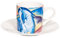 tea4chill Könitz Espresso Tasse F. Marc Blaues Pferd. Kaffeetasse 65ml aus Fine Bone China Porzellan. Espressotasse modern, bunt