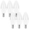 PureShine E14 Led Warmweiss Kerzenform Lampe, Ersetzt 40W Halogenlampe, 4W Warmweiß 2700K,Matt,nicht dimmbar,6er Pack